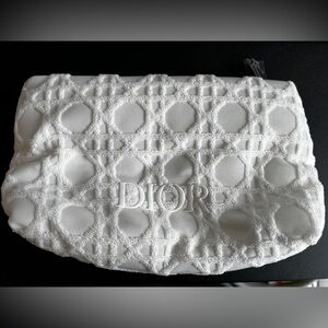 Dior makeup pouch white